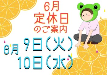 **６月の定休日**